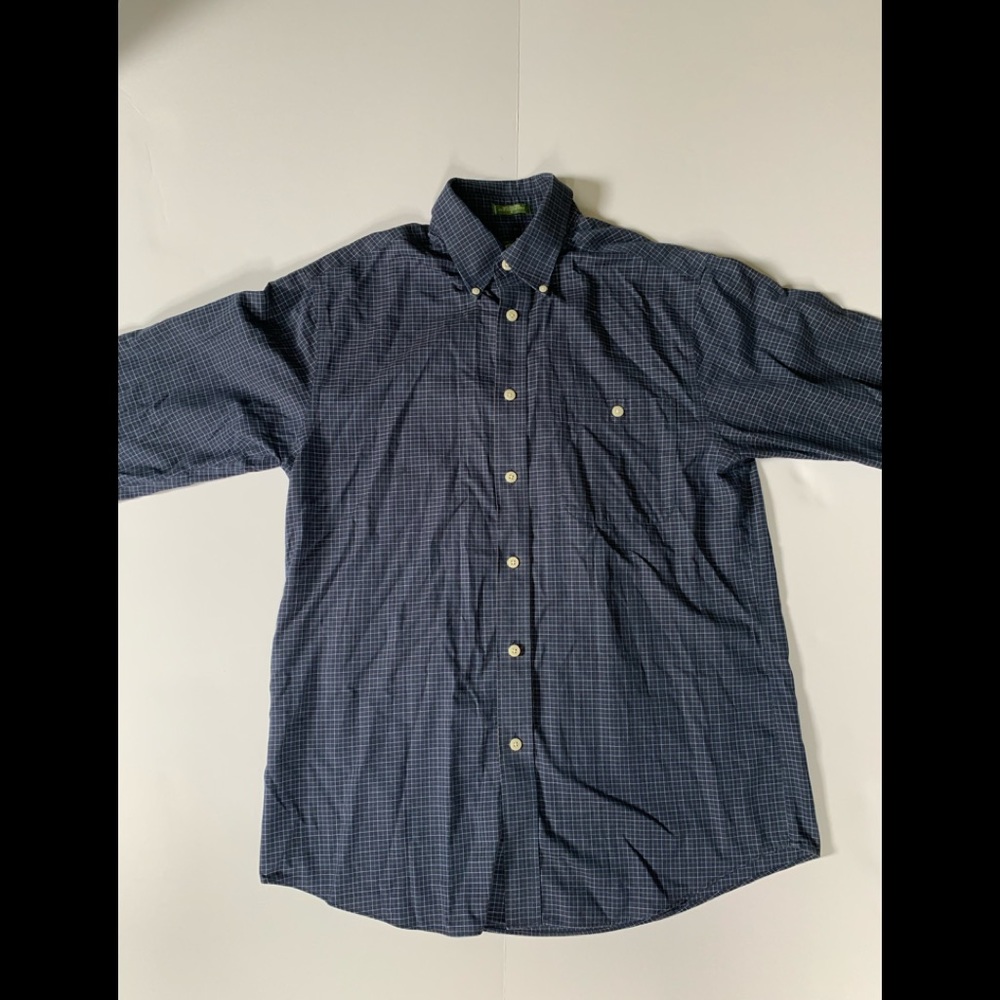 ORVIS Navy Blue Long Sleeve Button Up Shirt
